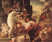 Francesco Primaticcio The Rape of Helene painting